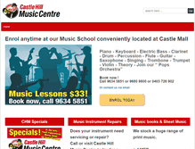 Tablet Screenshot of castlehillmusic.com.au